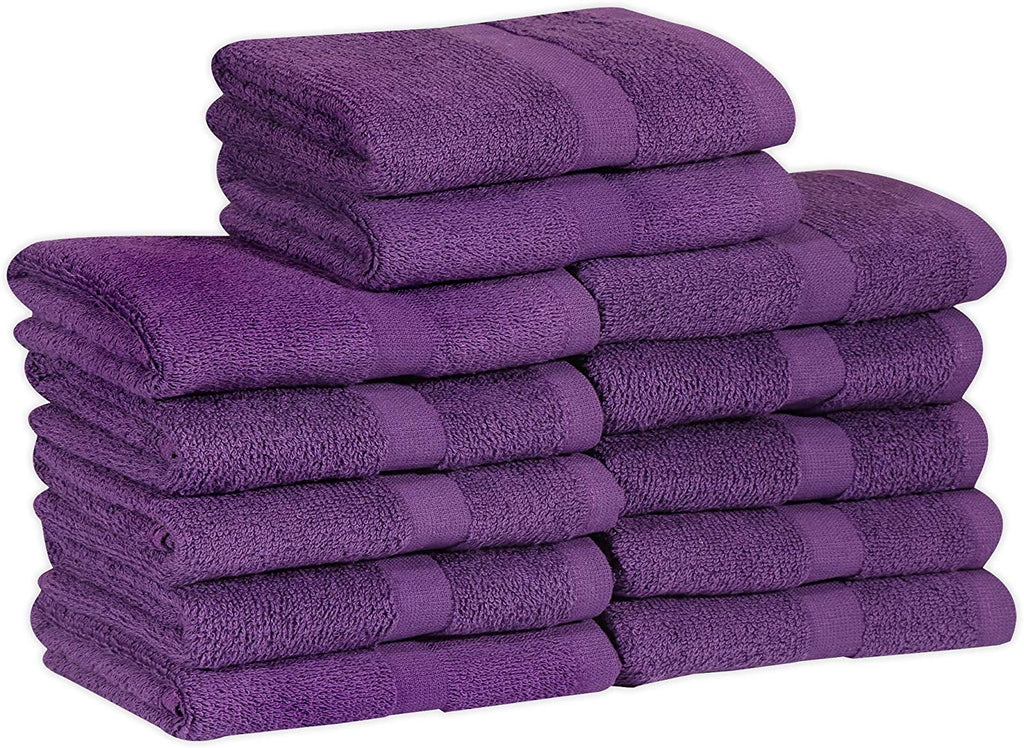 Salon Towels (12-Pack- 16x27 inches) -100% Rinspun Cotton- Gym-Salon-Spa Hand Towel 3 lb/dz - Maz Tex Supply