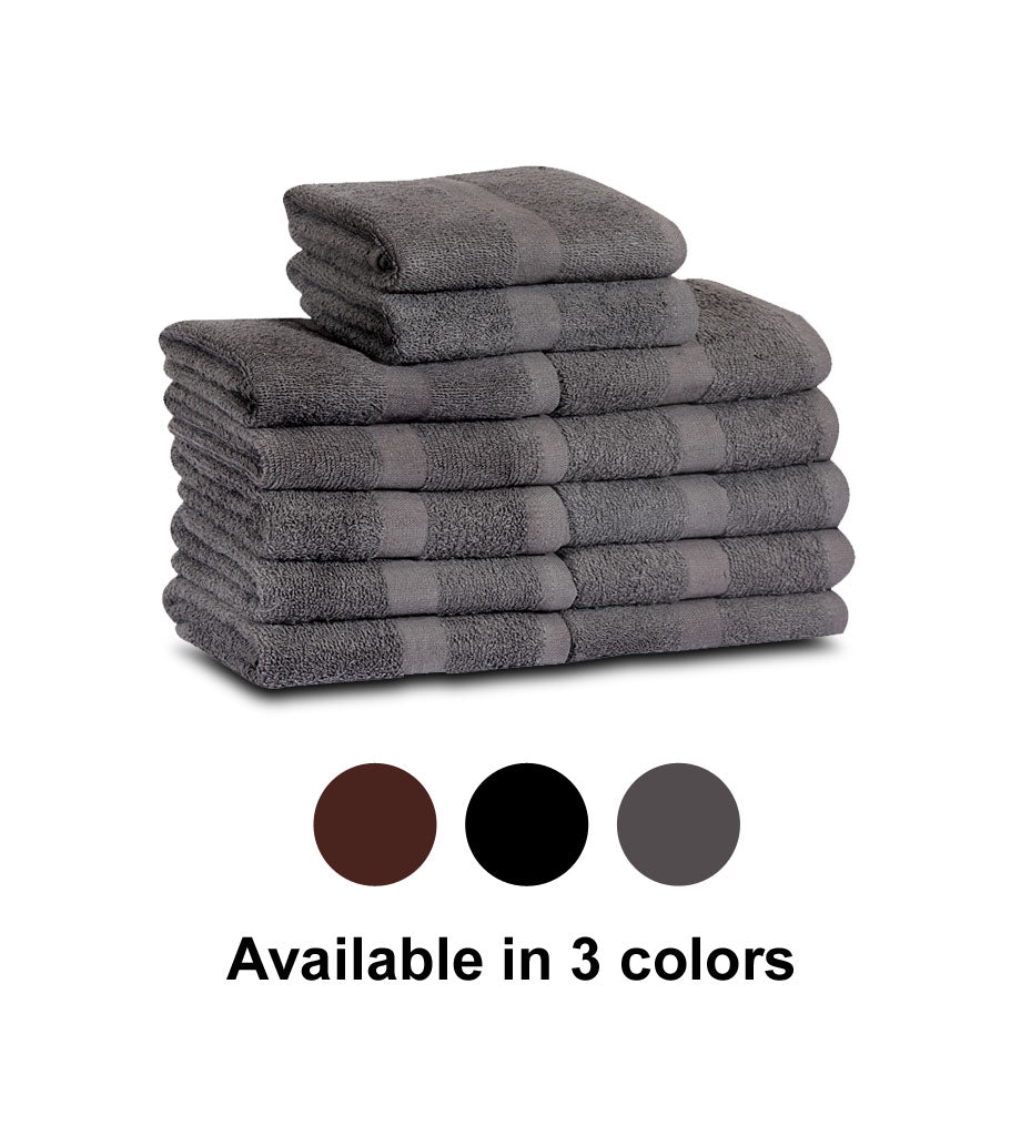 Cotton Bleach Proof Hand Towels (12-Pack,16x27 inches) Salon Towels Gym Towels 3 lb/dz - Maz Tex Supply