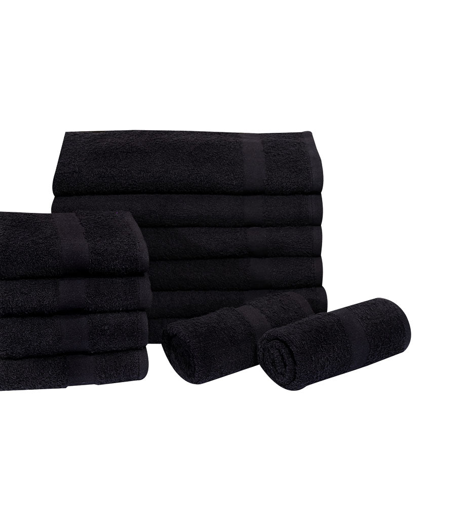Cotton Bleach Proof Hand Towels (12-Pack,16x27 inches) Salon Towels Gym Towels 3 lb/dz - Maz Tex Supply
