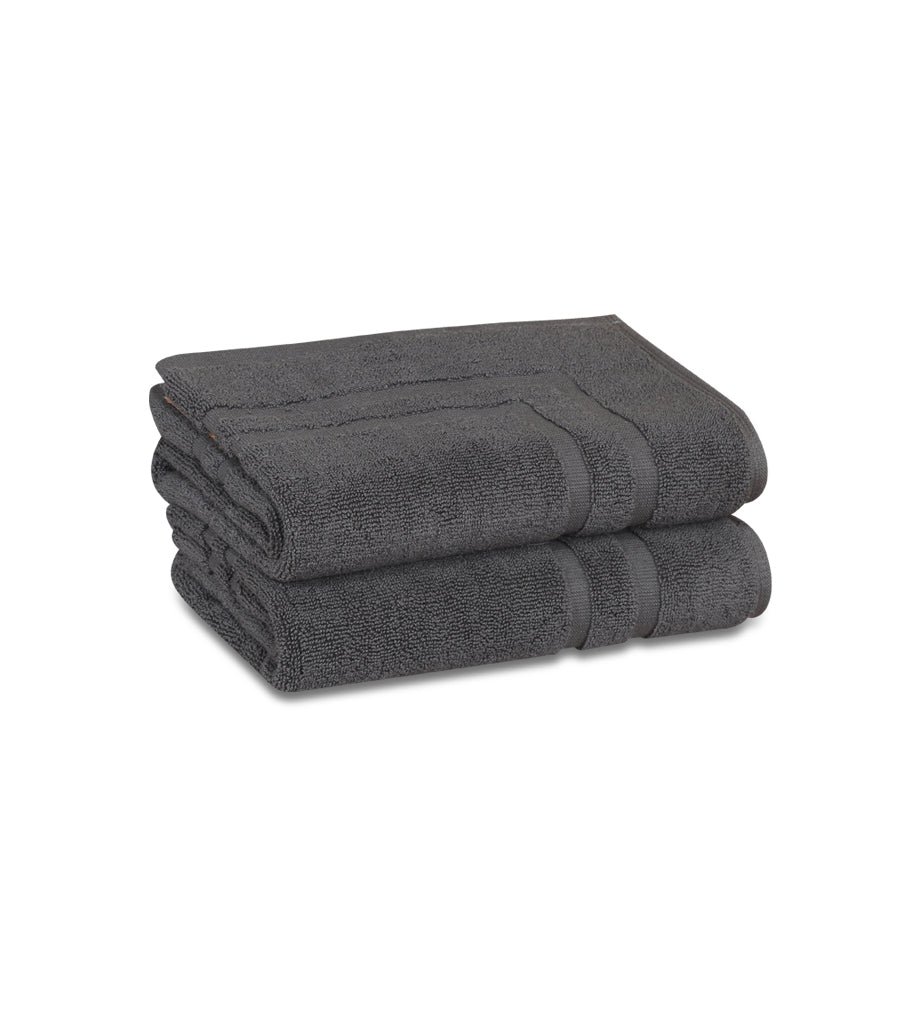 Bath Mat - (2 Pack - Grey -22x34 Inch) - 100 % Ringspun Cotton 10 lb/dz - Maz Tex Supply