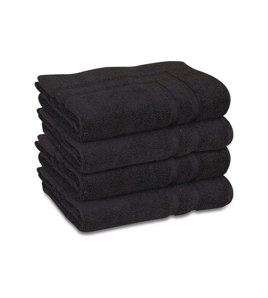 Bath Mat - (2 Pack - Black -22x34 Inch) - 100 % Ringspun Cotton 10 lb/dz - Maz Tex Supply