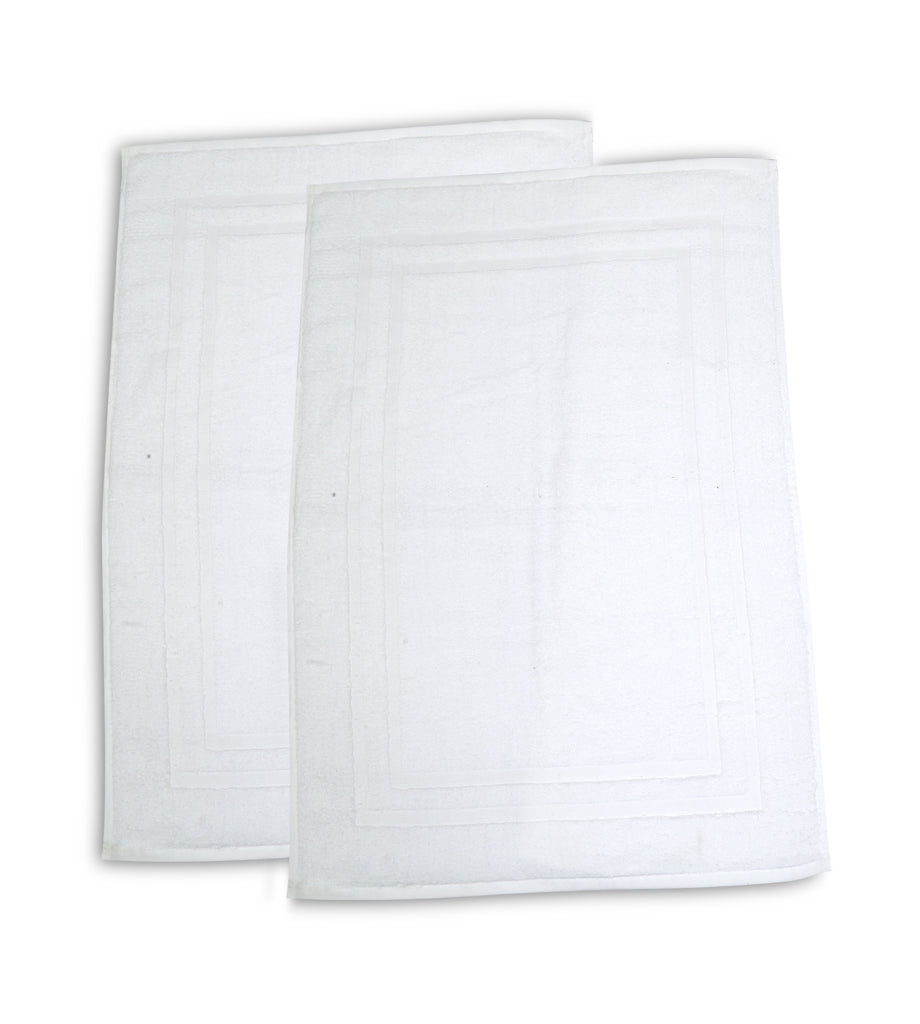 2 Pack Premium Hotel Bath Mats Large (White, 22X34) 10lb/dz - Maz Tex Supply