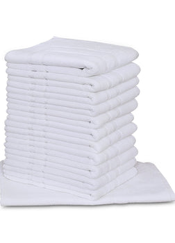 12 Pack Premium Hotel Bath Mats Large (White, 22X34) 10lb/dz - Maz Tex Supply