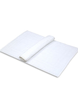 2 Pack Premium Hotel Bath Mats Large (White, 22X34) 10lb/dz