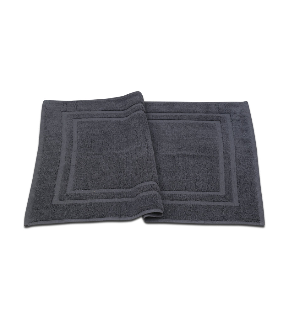 Bath Mat - (2 Pack - Grey -22x34 Inch) - 100 % Ringspun Cotton 10 lb/dz - Maz Tex Supply