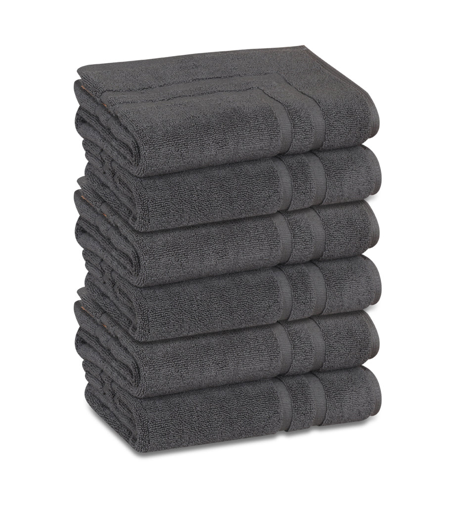 Bath Mat - (2 Pack - Grey -22x34 Inch) - 100 % Ringspun Cotton 10 lb/dz - Maz Tex Supply