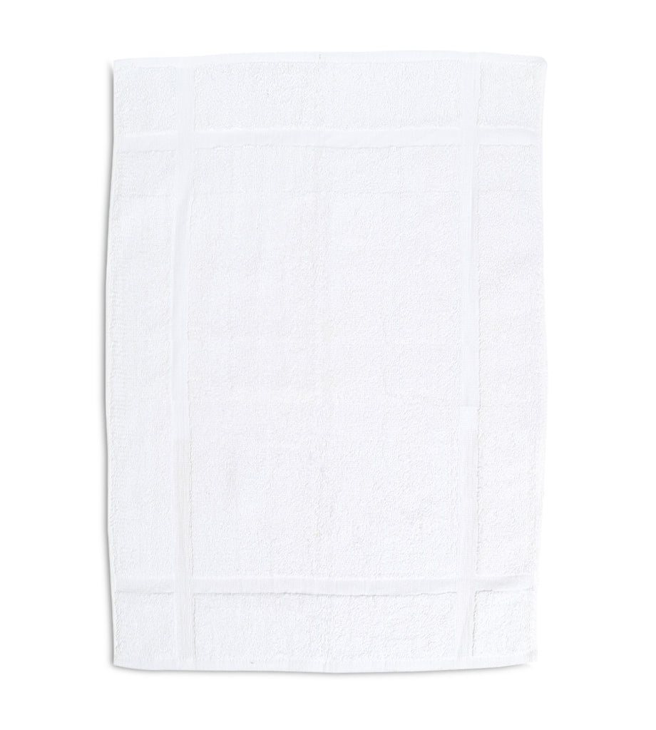 12 New White 100% Cotton Economy 20"X30" Hotel Bath MATS -7 lb/dz - Maz Tex Supply