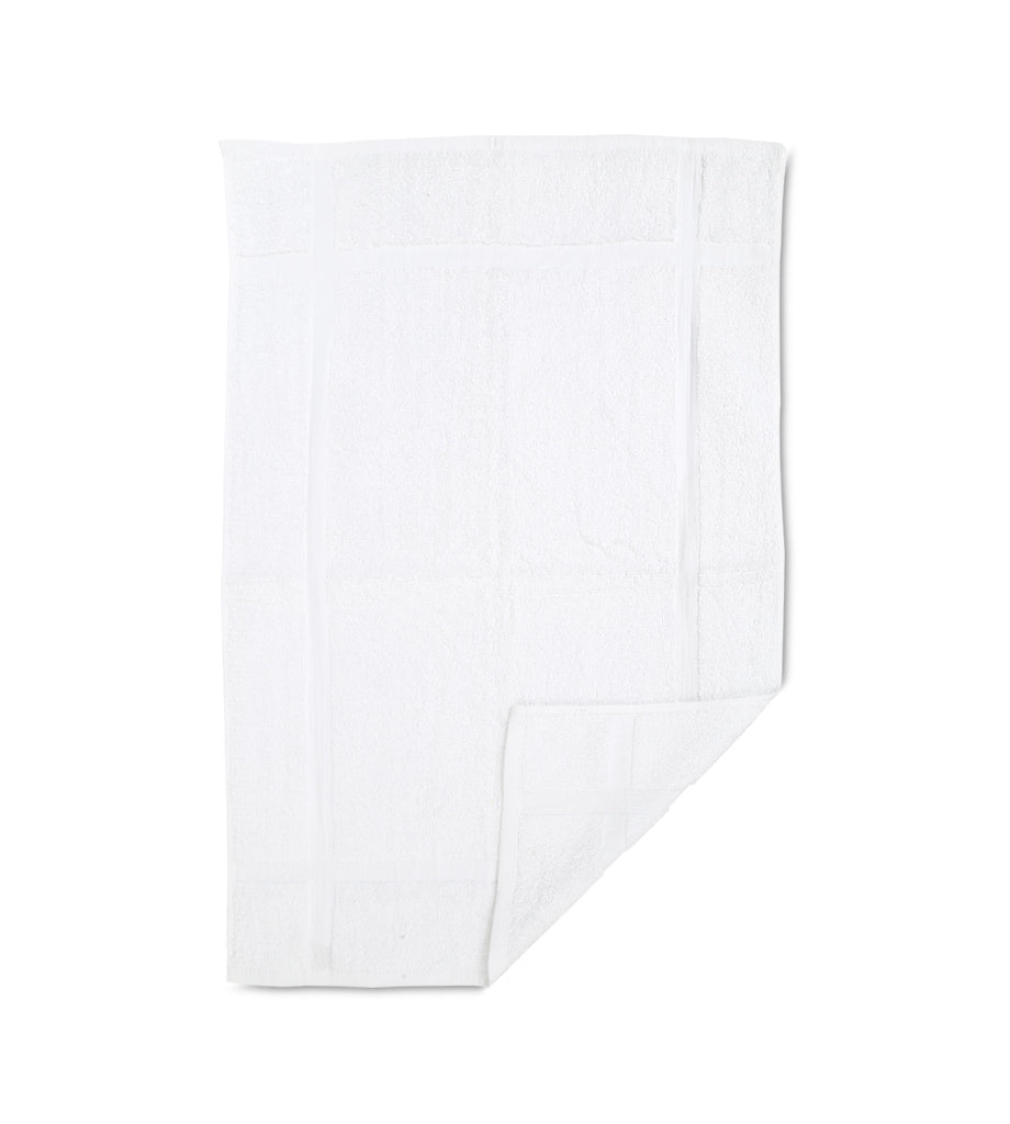 12 New White 100% Cotton Economy 20"X30" Hotel Bath MATS -7 lb/dz - Maz Tex Supply