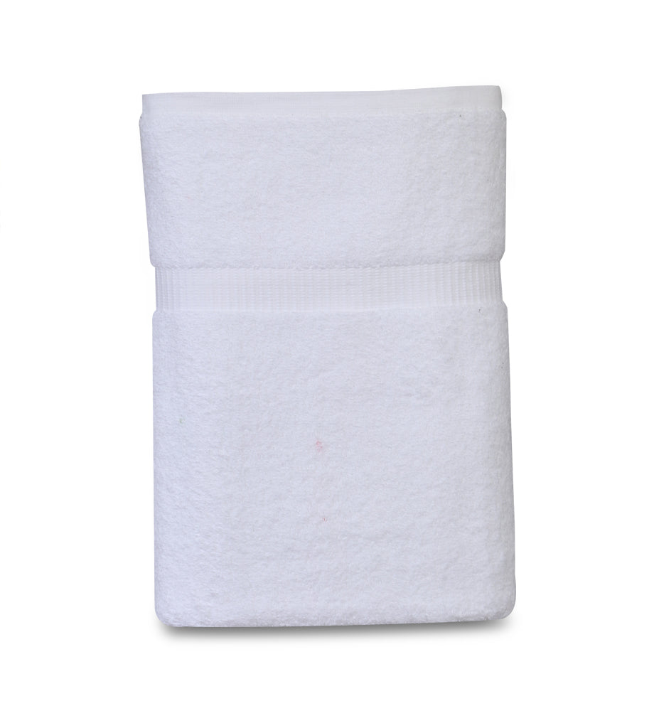 12 Premium Bath Towel ( 27x54 inches -White-15 lb/dz) 100% Ring-Spun Cotton - Maz Tex Supply