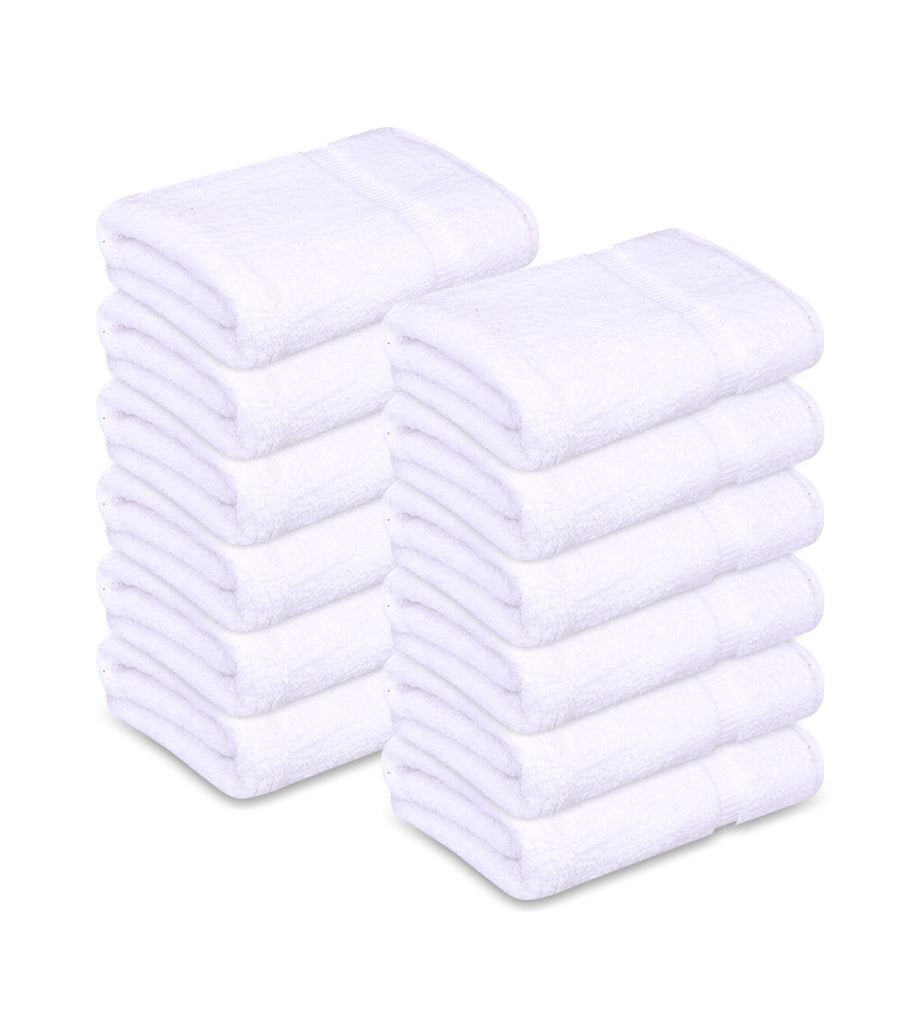12 White Premium Bath Towel ( 27x54- 17 lb/dz) 100% Ring-Spun Cotton - Maz Tex Supply