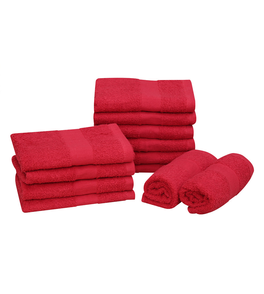 Salon Towels (12-Pack- 16x27 inches) -100% Rinspun Cotton- Gym-Salon-Spa Hand Towel 3 lb/dz - Maz Tex Supply