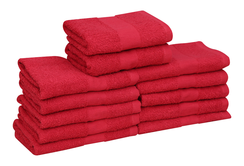 Salon Towels (12-Pack- 16x27 inches) -100% Rinspun Cotton- Gym-Salon-Spa Hand Towel 3 lb/dz - Maz Tex Supply