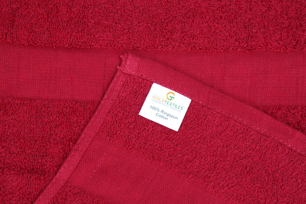 Salon Towels (12-Pack- 16x27 inches) -100% Rinspun Cotton- Gym-Salon-Spa Hand Towel 3 lb/dz - Maz Tex Supply