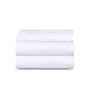 Image of Poly-Cotton Flat Bed Sheets Tone n Tone White T-250 Hotel Quality - 1 Unit=2 Dozen Case Pack - Maz Tex Supply