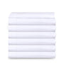 Image of 1 Pack White Flat Bed Sheets T-200-PolyCotton - Hotel Quality - Maz Tex Supply