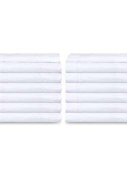 Poly-Cotton Flat Bed Sheets T-250 Hotel Quality - 1 Unit=2 Dozen Case Pack - Maz Tex Supply