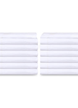 Poly-Cotton Flat Bed Sheets T-200 Hotel Quality - 1 Unit=2 Dozen Case Pack