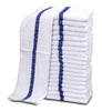 Image of 24 Dozen Case Pack  Blue Stripe 16"x19" Restaurant Bar Mops Kitchen Towels 100% Cotton - Maz Tex Supply