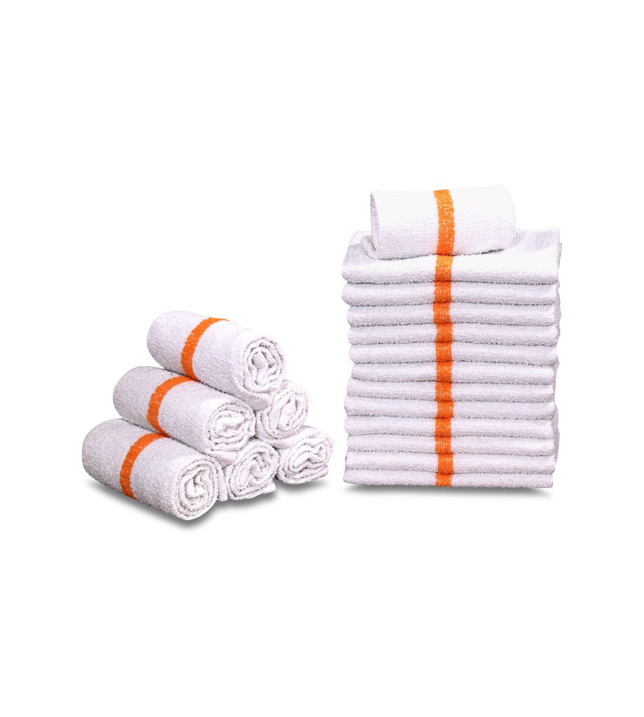 12 New 100% Cotton White 16"x19" Restaurant Bar Mops Kitchen Towels ~ - Maz Tex Supply