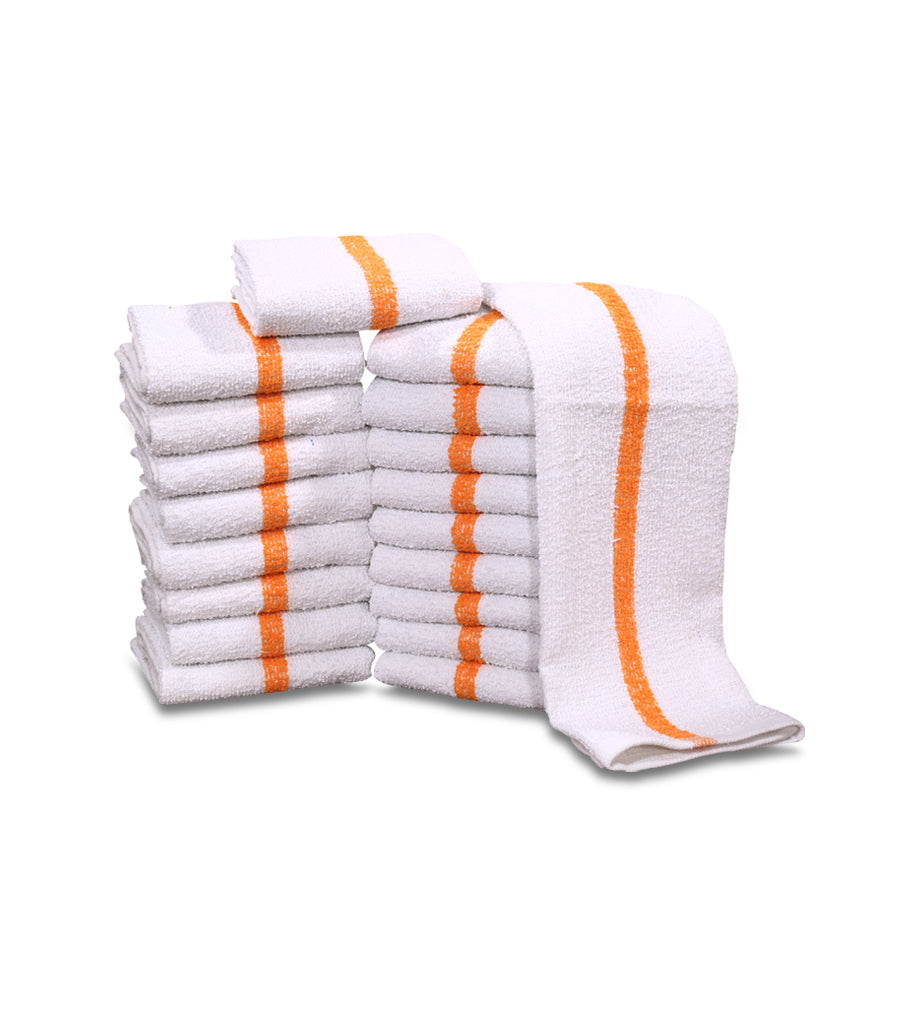 12 New 100% Cotton White 16"x19" Restaurant Bar Mops Kitchen Towels ~ - Maz Tex Supply