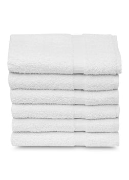 12 Soft Cotton Hand Towels White (16