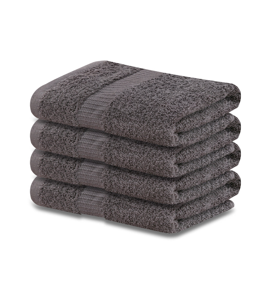 12 Premium Hotel Quality Large Hand Towels ( Grey-16x30 inches) -4 lb/dz - Maz Tex Supply