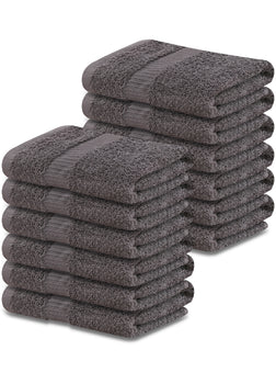 Premium Quality Luxury Hand Towel (16"X30") Dobby Border- 10 Dozen Case Pack =1 Unit 4 lb/dz - Maz Tex Supply