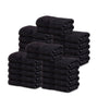 Image of 12 Premium Hotel Quality Large Hand Towels ( Black -16x30 inches) - 4lb/dz - Maz Tex Supply