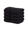 Image of 4-Pack Black Hand Towels (16"x30") 100% RingSpun Cotton 4 lb/dz - Maz Tex Supply