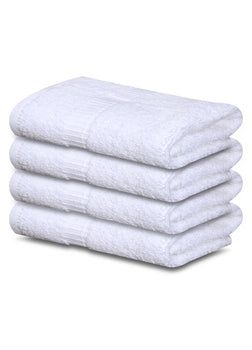 4-Pack White Towels (16"x30") 100% RingSpun Cotton 4 lb/dz - Maz Tex Supply