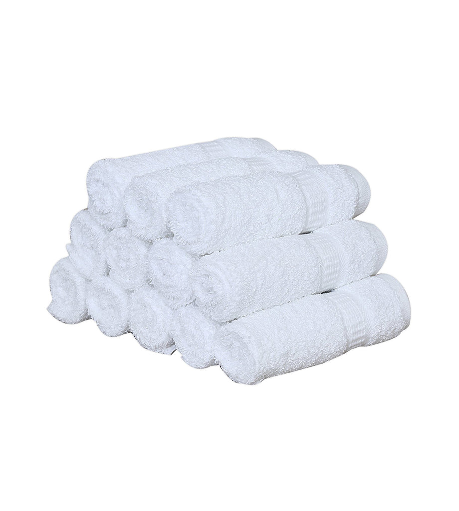 4-Pack White Towels (16"x30") 100% RingSpun Cotton 4 lb/dz - Maz Tex Supply