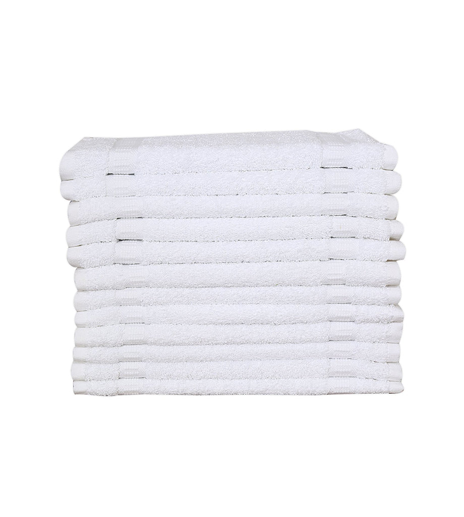 4-Pack White Towels (16"x30") 100% RingSpun Cotton 4 lb/dz - Maz Tex Supply