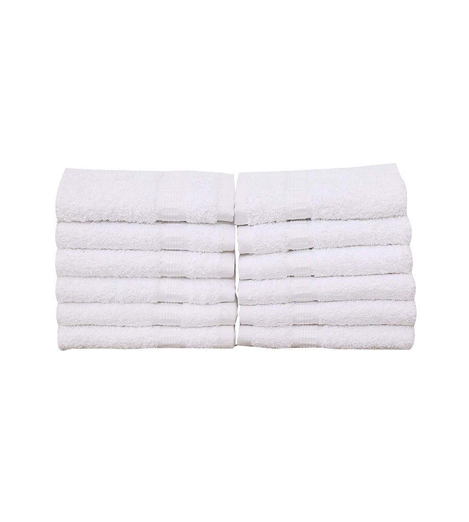 4-Pack White Towels (16"x30") 100% RingSpun Cotton 4 lb/dz - Maz Tex Supply