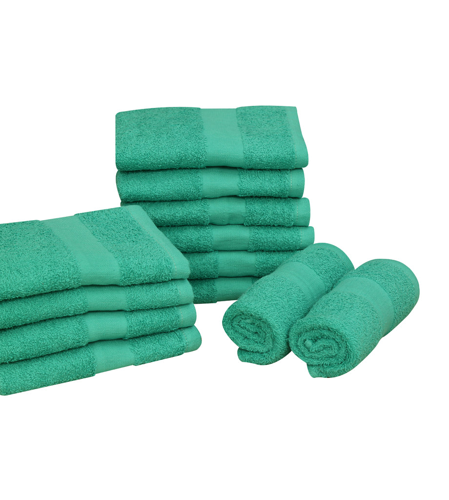 Salon Towels (12-Pack- 16x27 inches) -100% Rinspun Cotton- Gym-Salon-Spa Hand Towel 3 lb/dz - Maz Tex Supply
