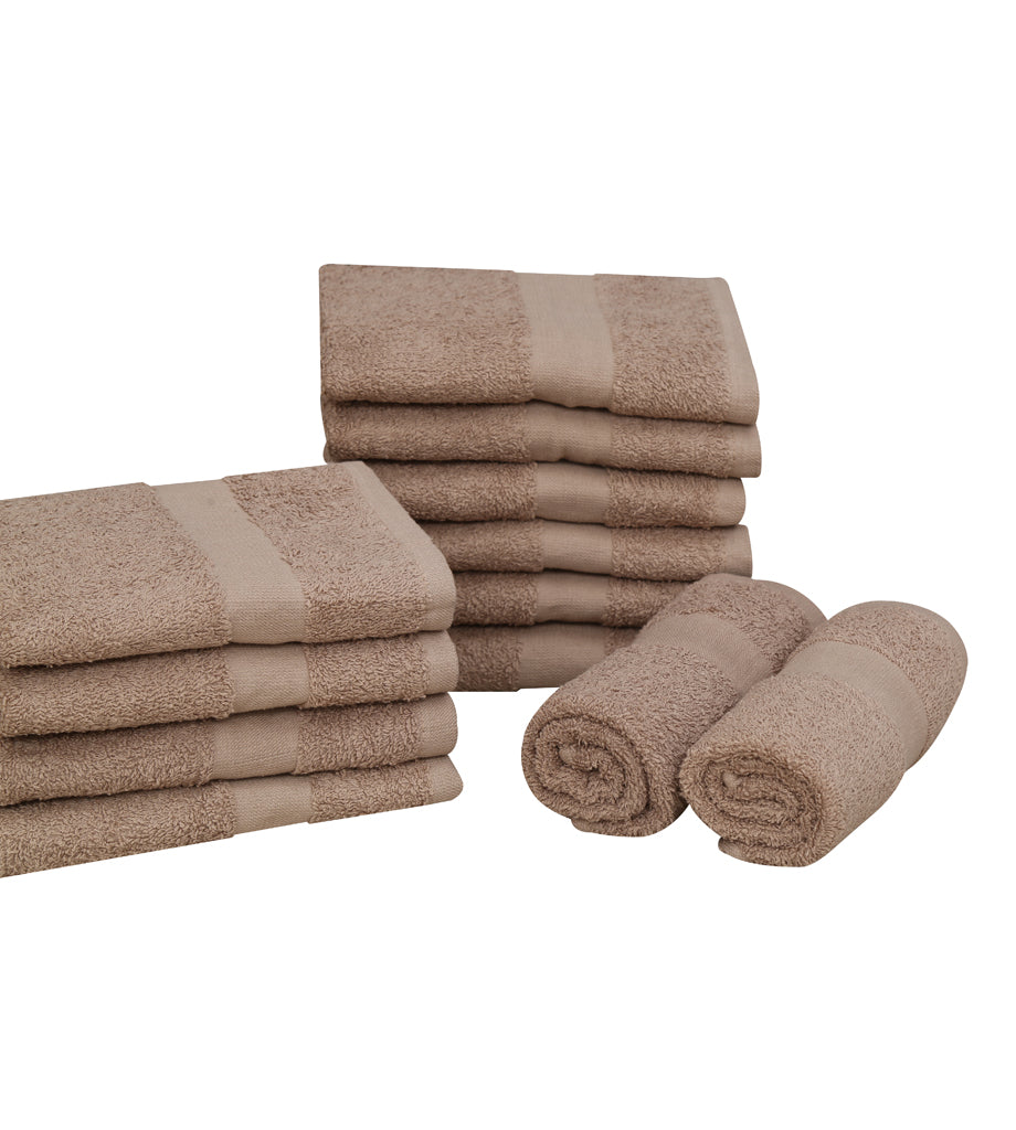 Salon Towels (12-Pack- 16x27 inches) -100% Rinspun Cotton- Gym-Salon-Spa Hand Towel 3 lb/dz - Maz Tex Supply