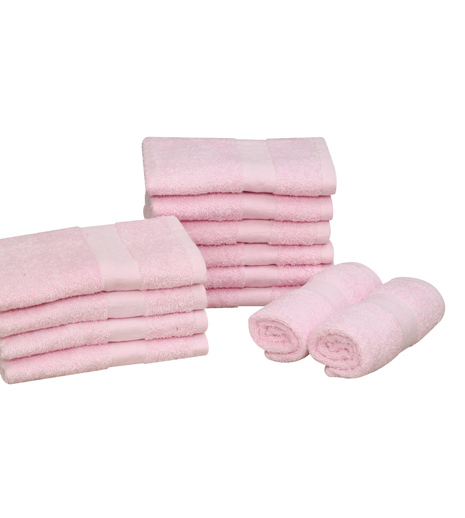 Salon Towels (12-Pack- 16x27 inches) -100% Rinspun Cotton- Gym-Salon-Spa Hand Towel 3 lb/dz - Maz Tex Supply
