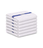 Image of 12 Pack Blue Stripe Pool Towels (24"x48"- White) 100% Cotton -8 lb/dz - Maz Tex Supply