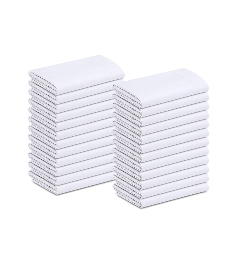 Polycotton Pillowcases, White T200 8 Dozen Case Pack = 1 Unit - Maz Tex Supply