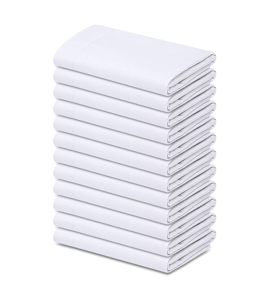 Polycotton Pillowcases, White T200 8 Dozen Case Pack = 1 Unit - Maz Tex Supply