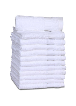 12 Premium Quality Washcloths (White -13x13 inches ) 1.5 lb/dz - Maz Tex Supply