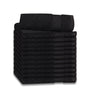 Image of 12 Premium Quality Washcloths (Black -13x13 inches ) 1.5 lb/dz - Maz Tex Supply