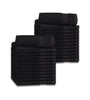 Image of 12 Premium Quality Washcloths (Black -13x13 inches ) 1.5 lb/dz - Maz Tex Supply