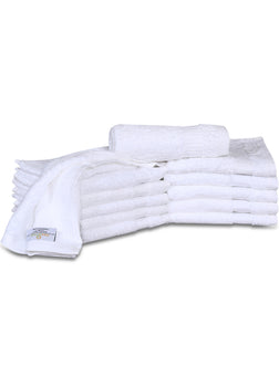 12 Premium Quality Washcloths (White -13x13 inches ) 1.5 lb/dz