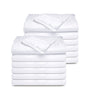 Image of 12 Pack PolyCotton - White Flat Bed Sheets T-250 Hotel Quality - Maz Tex Supply