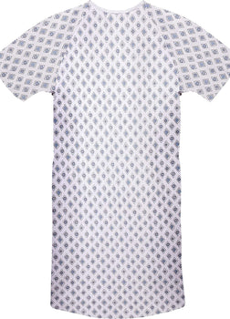 6 Pack Cotton Blend Hospital Gown, Back Tie, 45