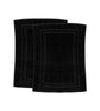 Image of Bath Mat - (2 Pack - Black -22x34 Inch) - 100 % Ringspun Cotton 10 lb/dz - Maz Tex Supply