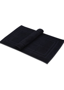 Bath Mat - (2 Pack - Black -22x34 Inch) - 100 % Ringspun Cotton 10 lb/dz