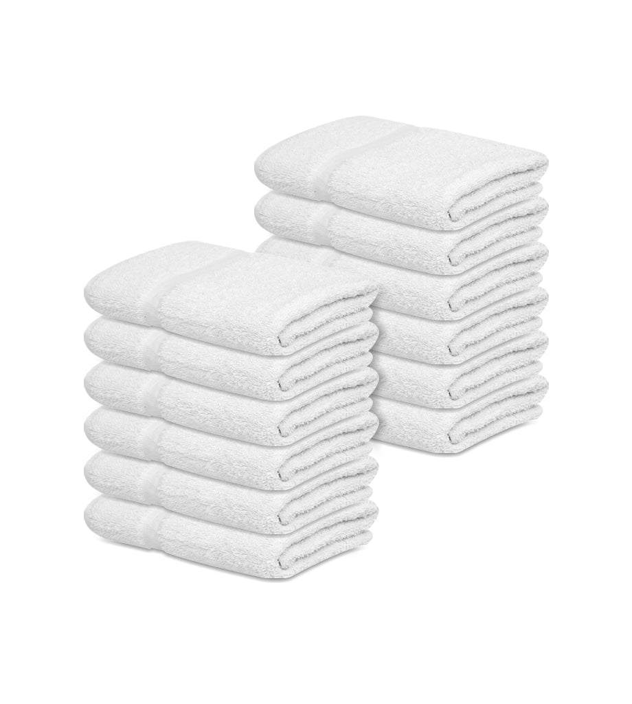 12 Bath Towel (24"x48"- White) 100% Soft Cotton -Resort,Hotels/Motels,Gym use 8 lb/dz - Maz Tex Supply