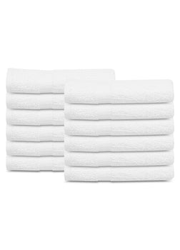 12 New White 20X40 100% Cotton Bath Towels Soft & Quick Dry 5 lb/dz - Maz Tex Supply