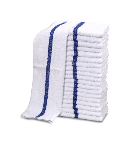 12 New 100% Cotton White 16"x19" Restaurant Bar Mops Kitchen Towels ~ - Maz Tex Supply